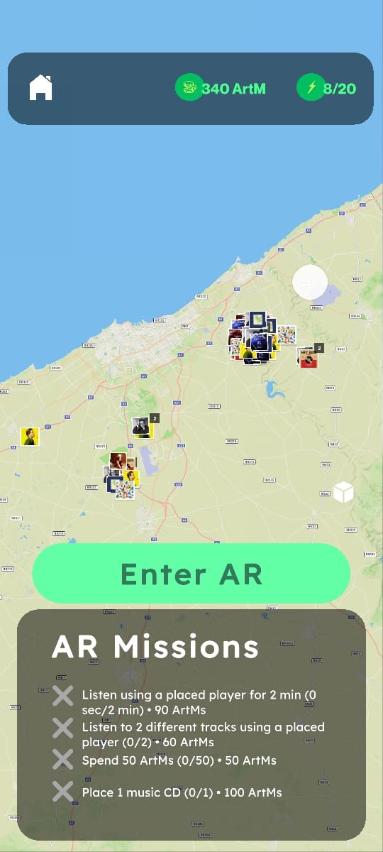 ARfi gameplay screen 2